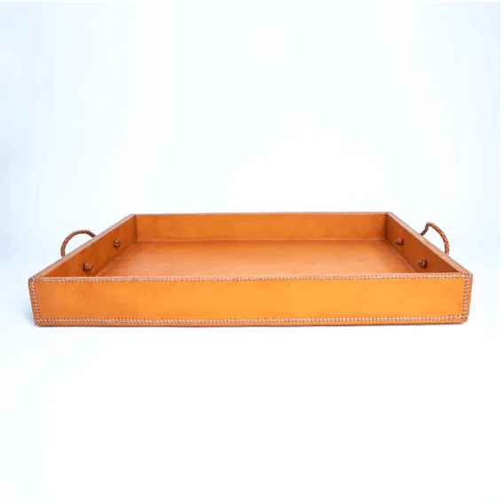 Leather Tray in Tan - Large
