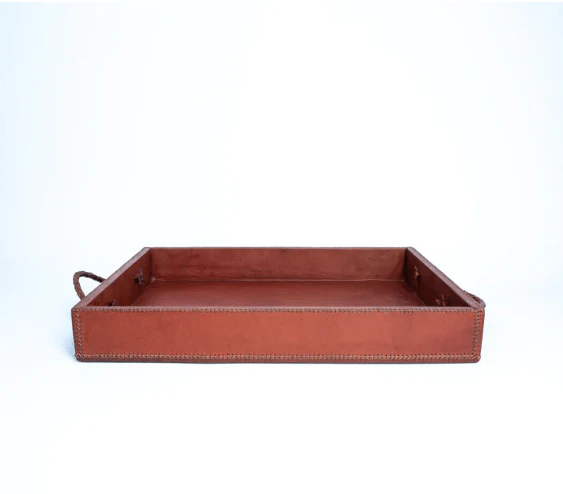 Leather Tray in Brown - Medium