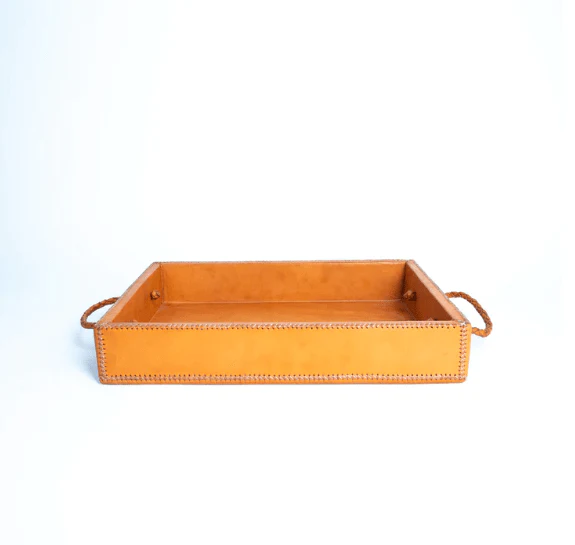 Leather Tray in Tan - Small