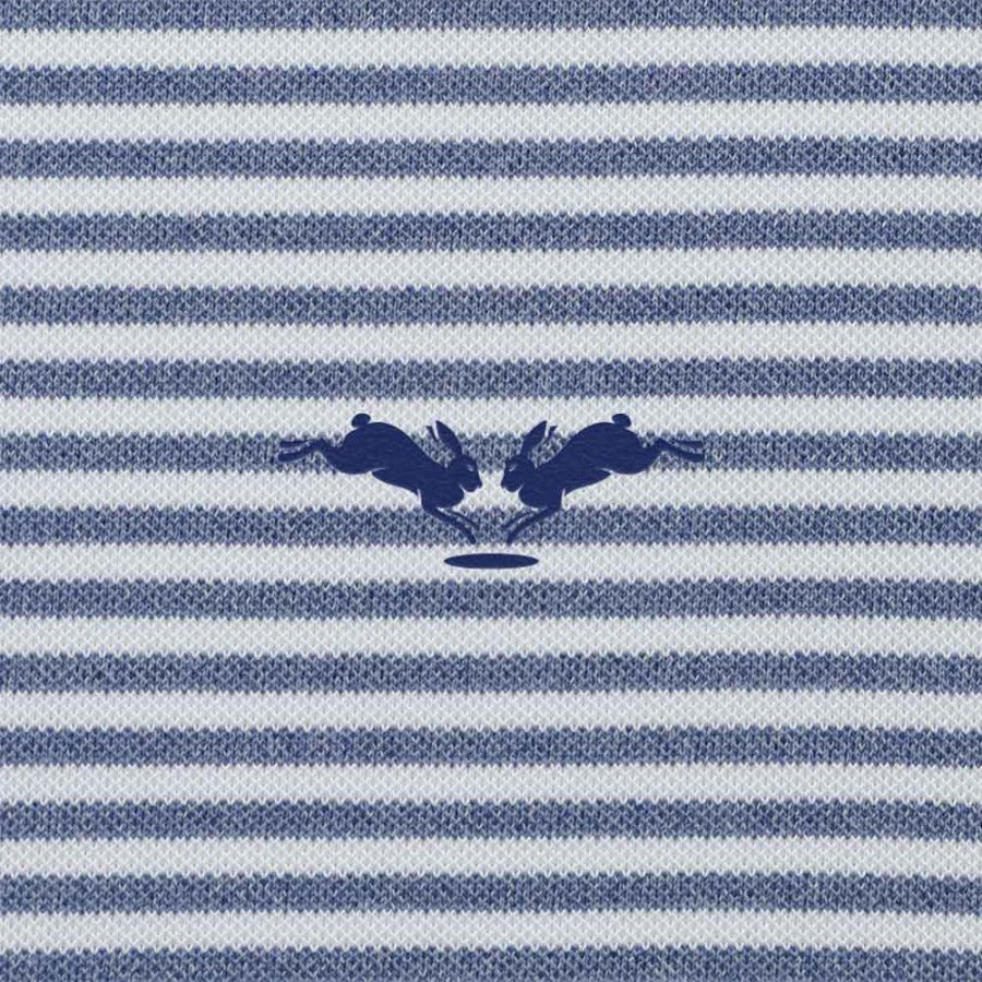 Maxwell Polo Shirt in Navy Stripe - Image 2